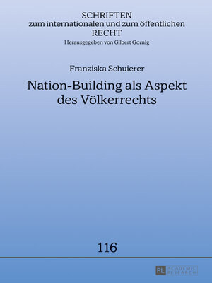 cover image of Nation-Building als Aspekt des Völkerrechts